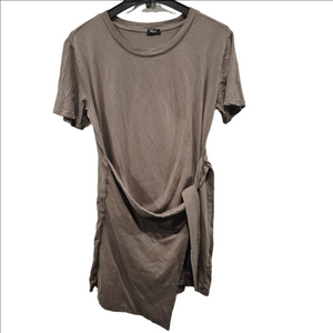 Rails Edie Canteen Cotton Tshirt Short Sleeve Wrap Front Dress